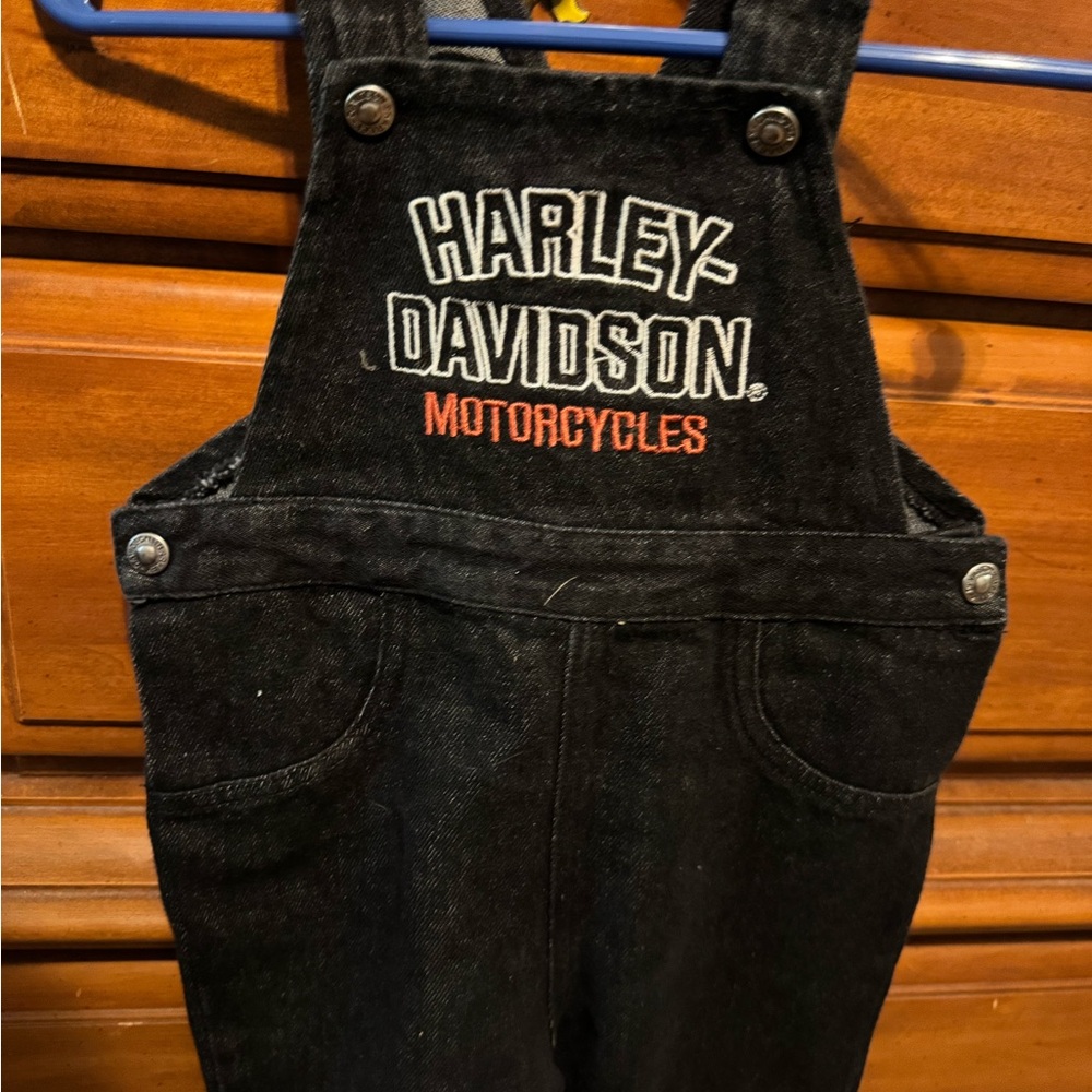 Harley-Davidson Black Denim Overalls